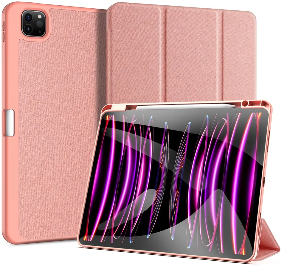 Dux Ducis Domo iPad Pro 13 (2024/2025) Hoes Tri-Fold Book Case Roze afbeelding 1