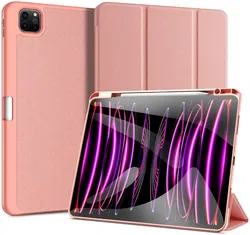 Dux Ducis Domo iPad Pro 13 (2024/2025) Hoes Tri-Fold Book Case Roze afbeelding
