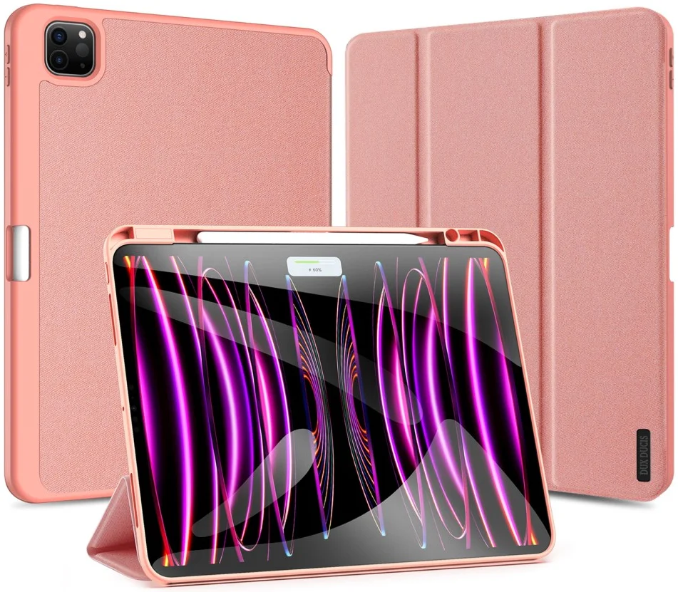 Dux Ducis Domo iPad Pro 13 (2024/2025) Hoes Tri-Fold Book Case Roze afbeelding 11