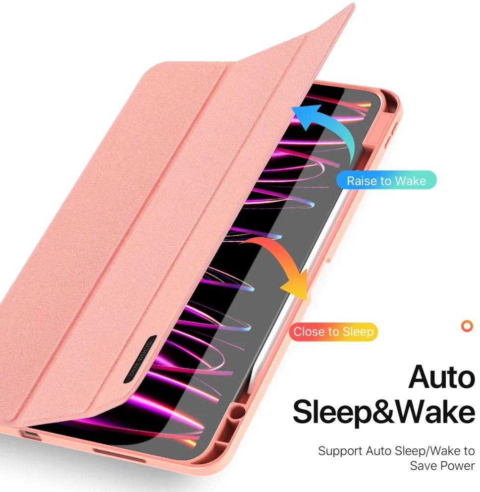 Dux Ducis Domo iPad Pro 13 (2024/2025) Hoes Tri-Fold Book Case Roze afbeelding 2