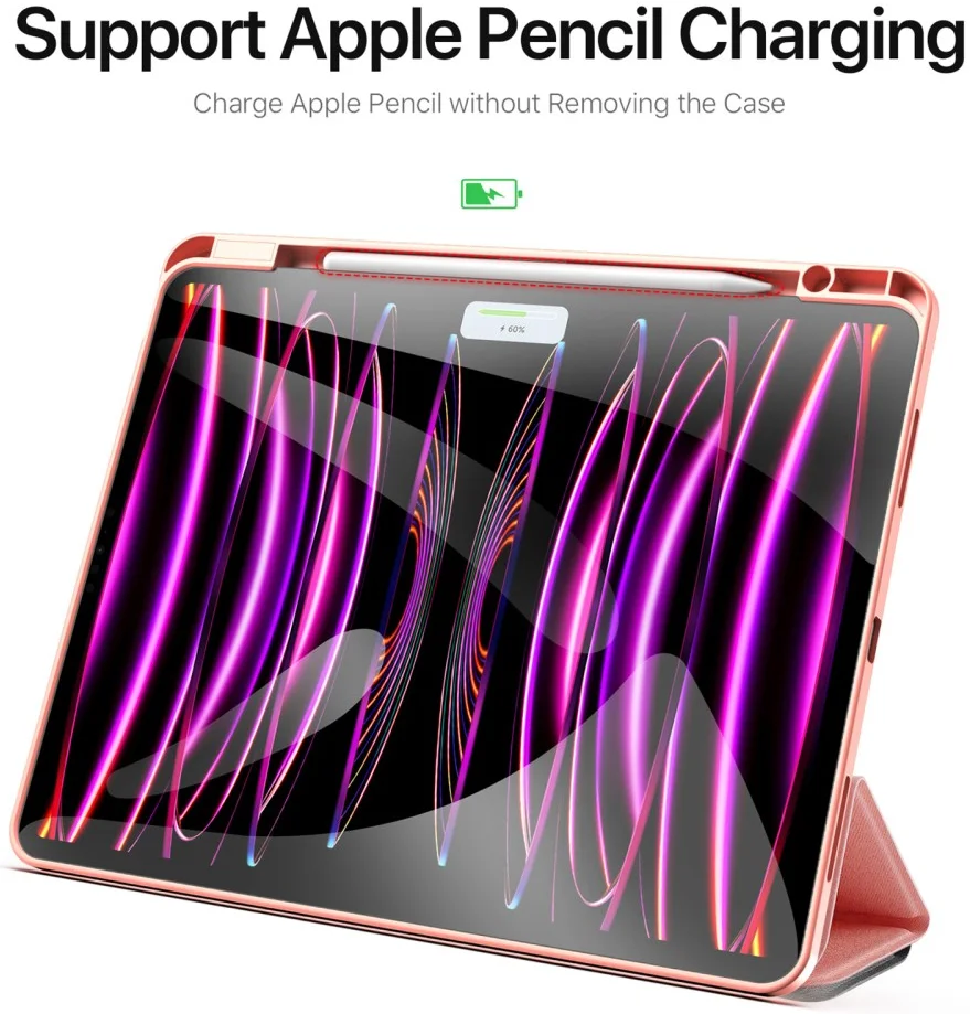 Dux Ducis Domo iPad Pro 13 (2024/2025) Hoes Tri-Fold Book Case Roze afbeelding 5
