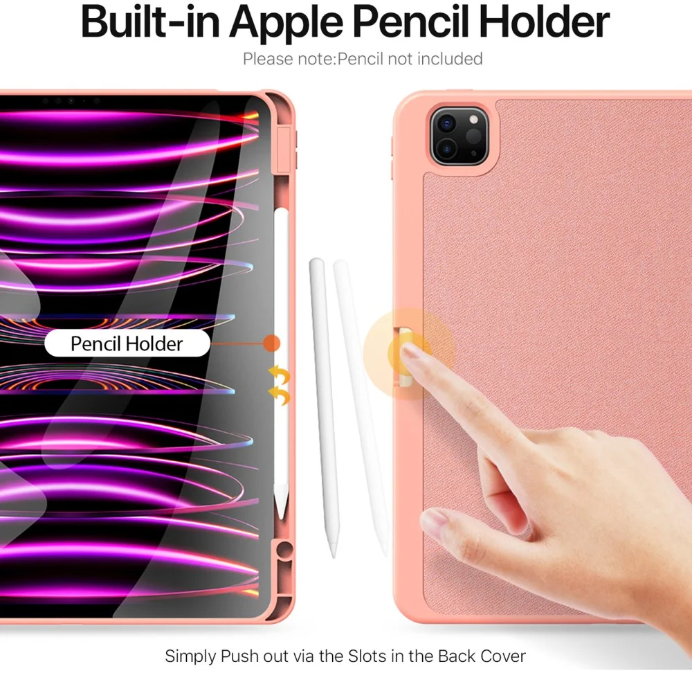 Dux Ducis Domo iPad Pro 13 (2024/2025) Hoes Tri-Fold Book Case Roze afbeelding 6