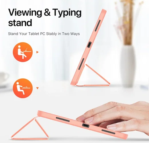 Dux Ducis Domo iPad Pro 13 (2024/2025) Hoes Tri-Fold Book Case Roze afbeelding 7