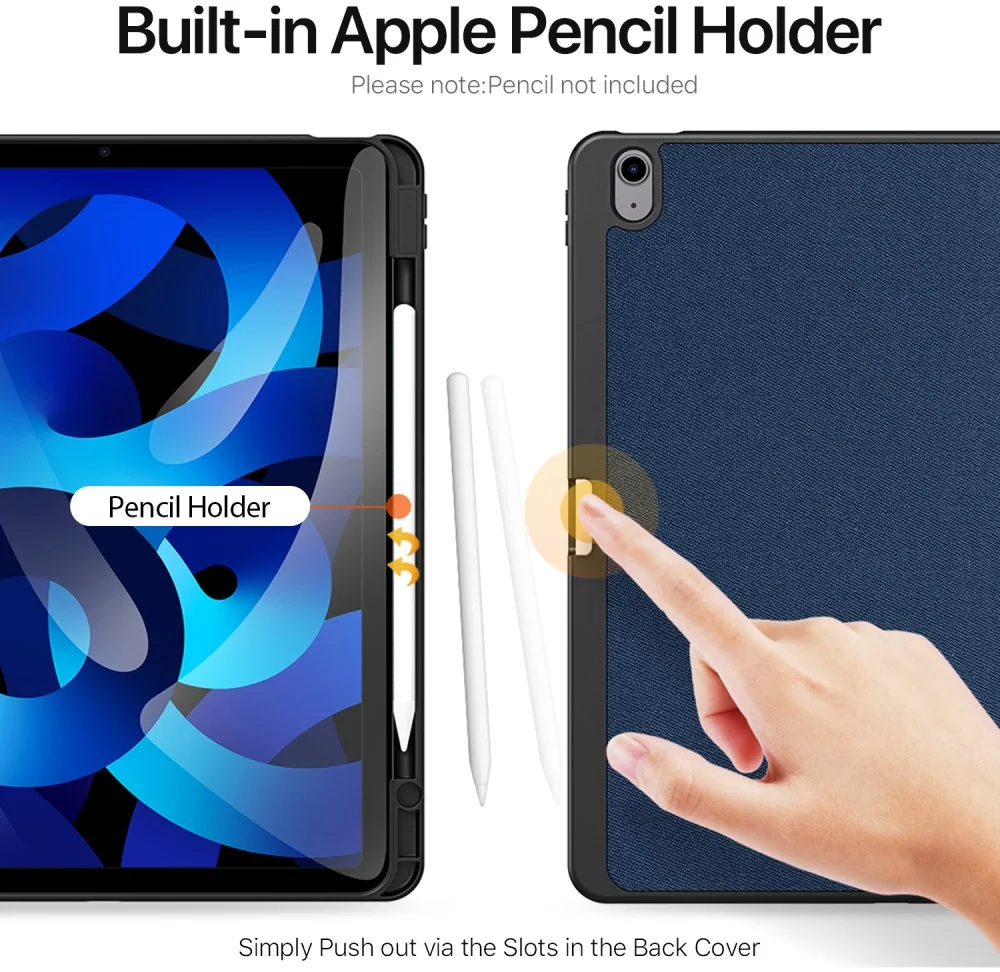 Dux Ducis Domo Apple iPad Air 13 (24/25/26) Hoes Tri-Fold Book Case Blauw afbeelding 5