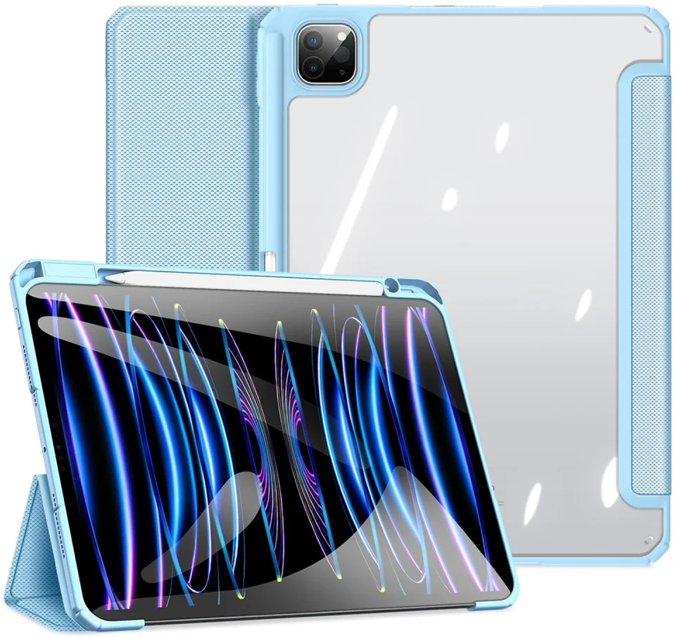 Dux Ducis Toby iPad Pro 11 (2024/2025) Hoes Tri-Fold Book Case Blauw afbeelding 1