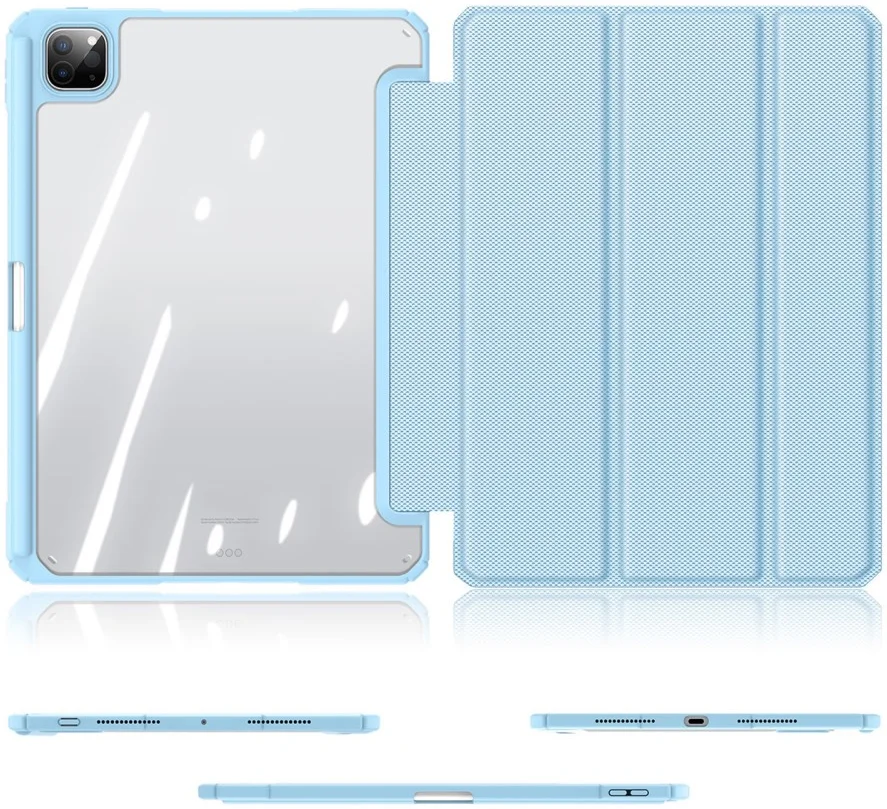 Dux Ducis Toby iPad Pro 11 (2024/2025) Hoes Tri-Fold Book Case Blauw afbeelding 9