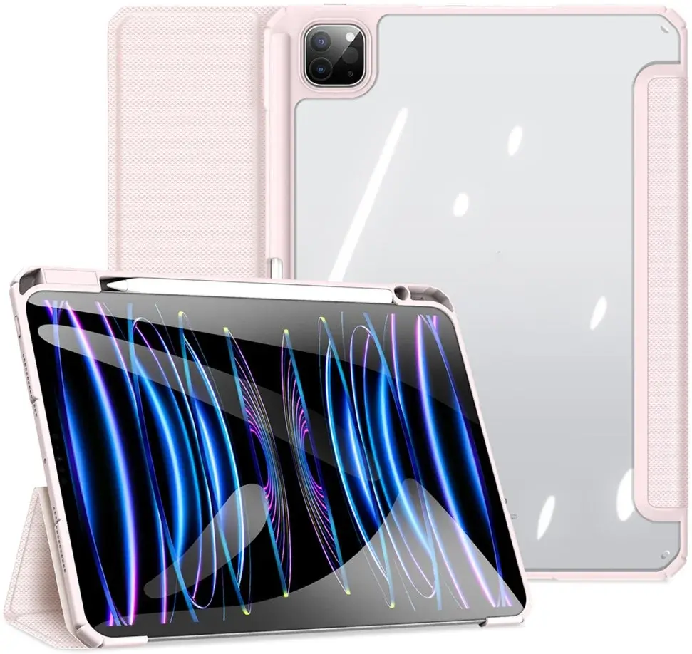 Dux Ducis Toby iPad Pro 11 (2024/2025) Hoes Tri-Fold Book Case Roze afbeelding 1