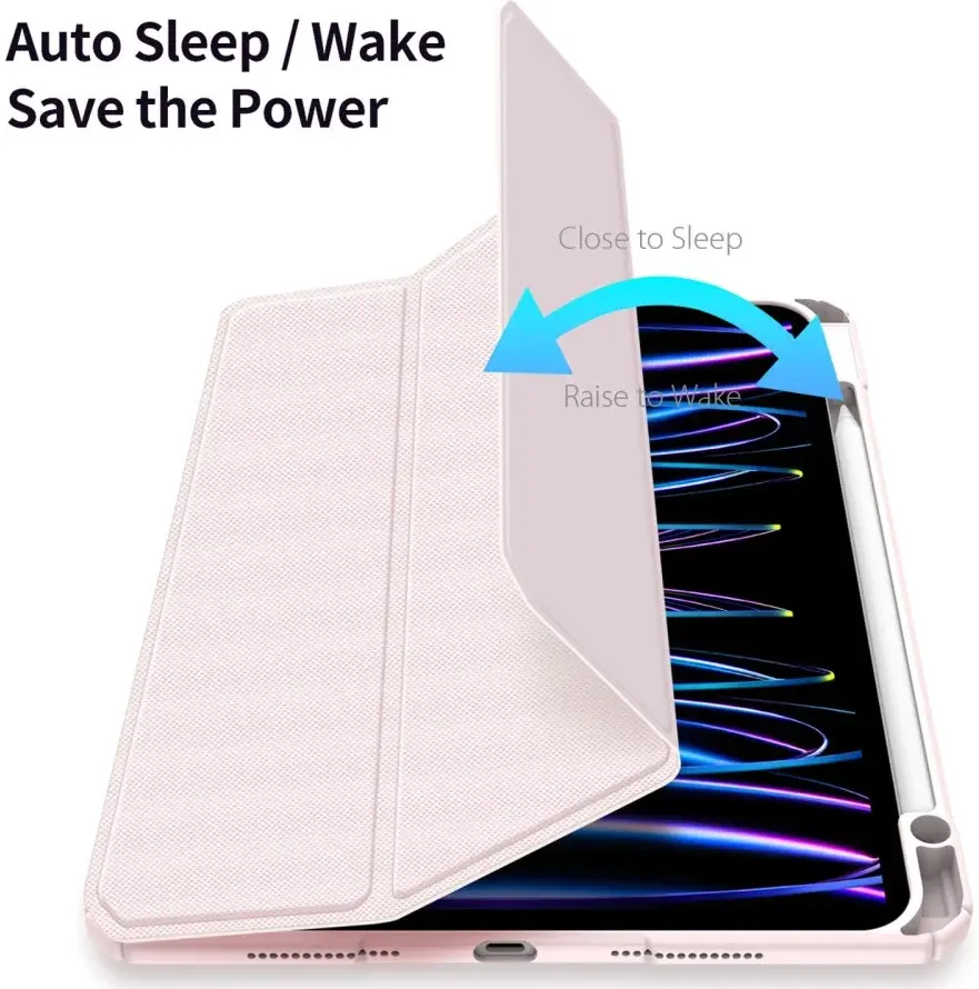 Dux Ducis Toby iPad Pro 11 (2024/2025) Hoes Tri-Fold Book Case Roze afbeelding 3