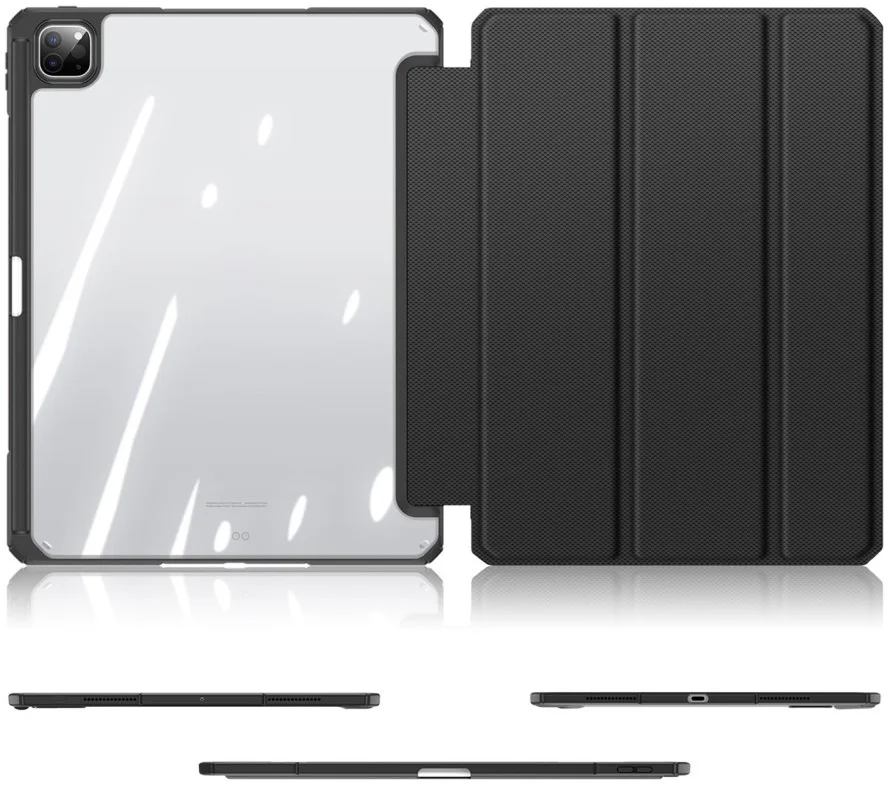 Dux Ducis Toby iPad Pro 13 (2024/2025) Hoes Tri-Fold Book Case Zwart afbeelding 9