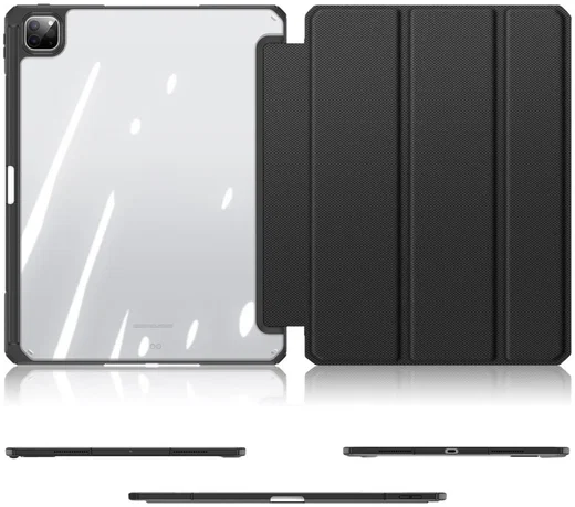 Dux Ducis Toby iPad Pro 13 (2024/2025) Hoes Tri-Fold Book Case Zwart afbeelding 9