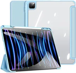 Dux Ducis Toby iPad Pro 13 (2024/2025) Hoes Tri-Fold Book Case Blauw afbeelding