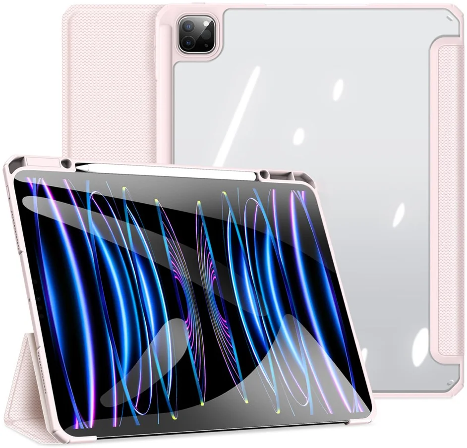 Dux Ducis Toby iPad Pro 13 (2024/2025) Hoes Tri-Fold Book Case Roze afbeelding 1