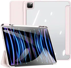 Dux Ducis Toby iPad Pro 13 (2024/2025) Hoes Tri-Fold Book Case Roze afbeelding