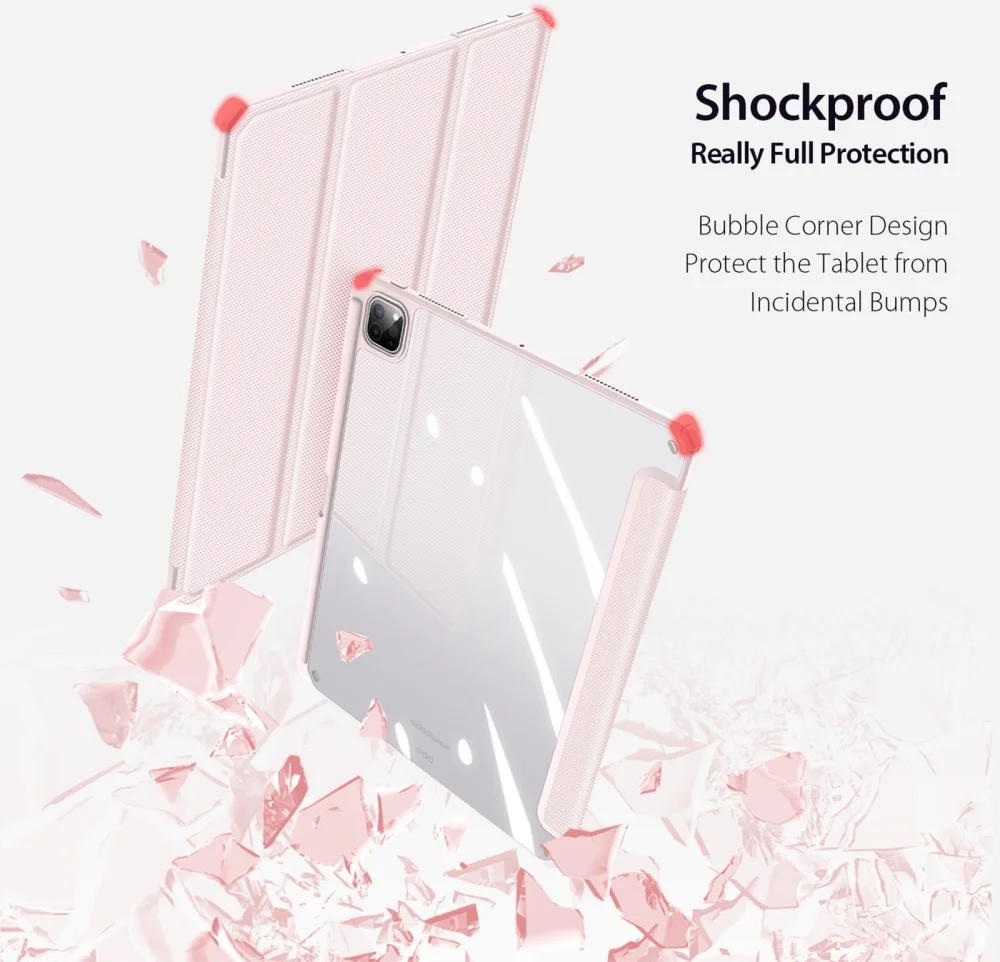 Dux Ducis Toby iPad Pro 13 (2024/2025) Hoes Tri-Fold Book Case Roze afbeelding 5