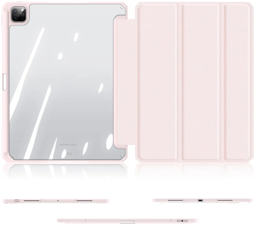 Dux Ducis Toby iPad Pro 13 (2024/2025) Hoes Tri-Fold Book Case Roze afbeelding 9