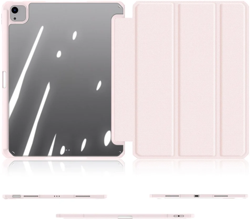 Dux Ducis Toby Apple iPad Air 13 (24/25/26) Hoes Tri-Fold Book Case Roze afbeelding 5