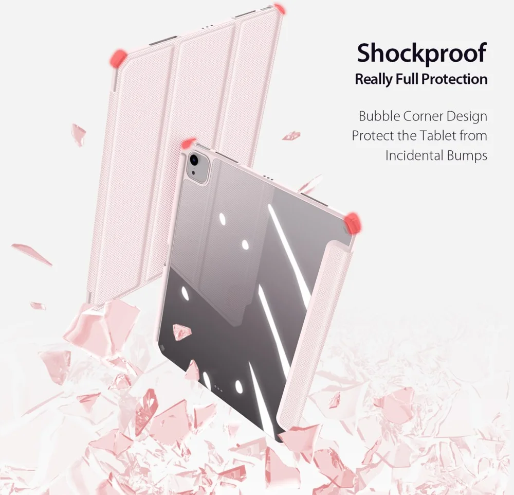 Dux Ducis Toby Apple iPad Air 13 (24/25/26) Hoes Tri-Fold Book Case Roze afbeelding 8