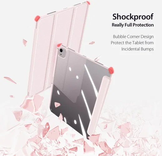 Dux Ducis Toby Apple iPad Air 13 (24/25/26) Hoes Tri-Fold Book Case Roze afbeelding 8