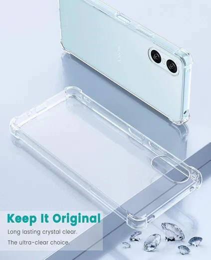 Sony Xperia 10 VI Hoesje Schokbestendig en Dun TPU Back Cover Transparant afbeelding 7