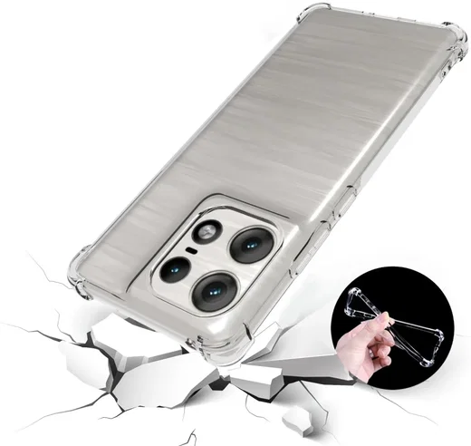 Motorola Edge 50 Pro Hoesje Schokbestendig en Dun TPU Transparant afbeelding 2