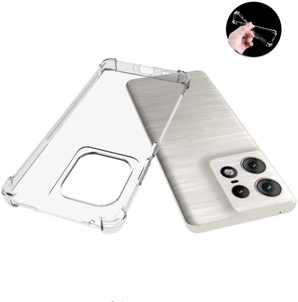 Motorola Edge 50 Pro Hoesje Schokbestendig en Dun TPU Transparant afbeelding 4