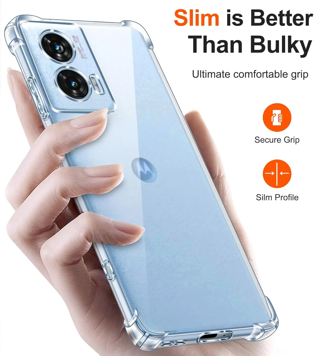 Motorola Edge 50 Fusion Hoesje Schokbestendig en Dun TPU Back Cover Transparant afbeelding 9