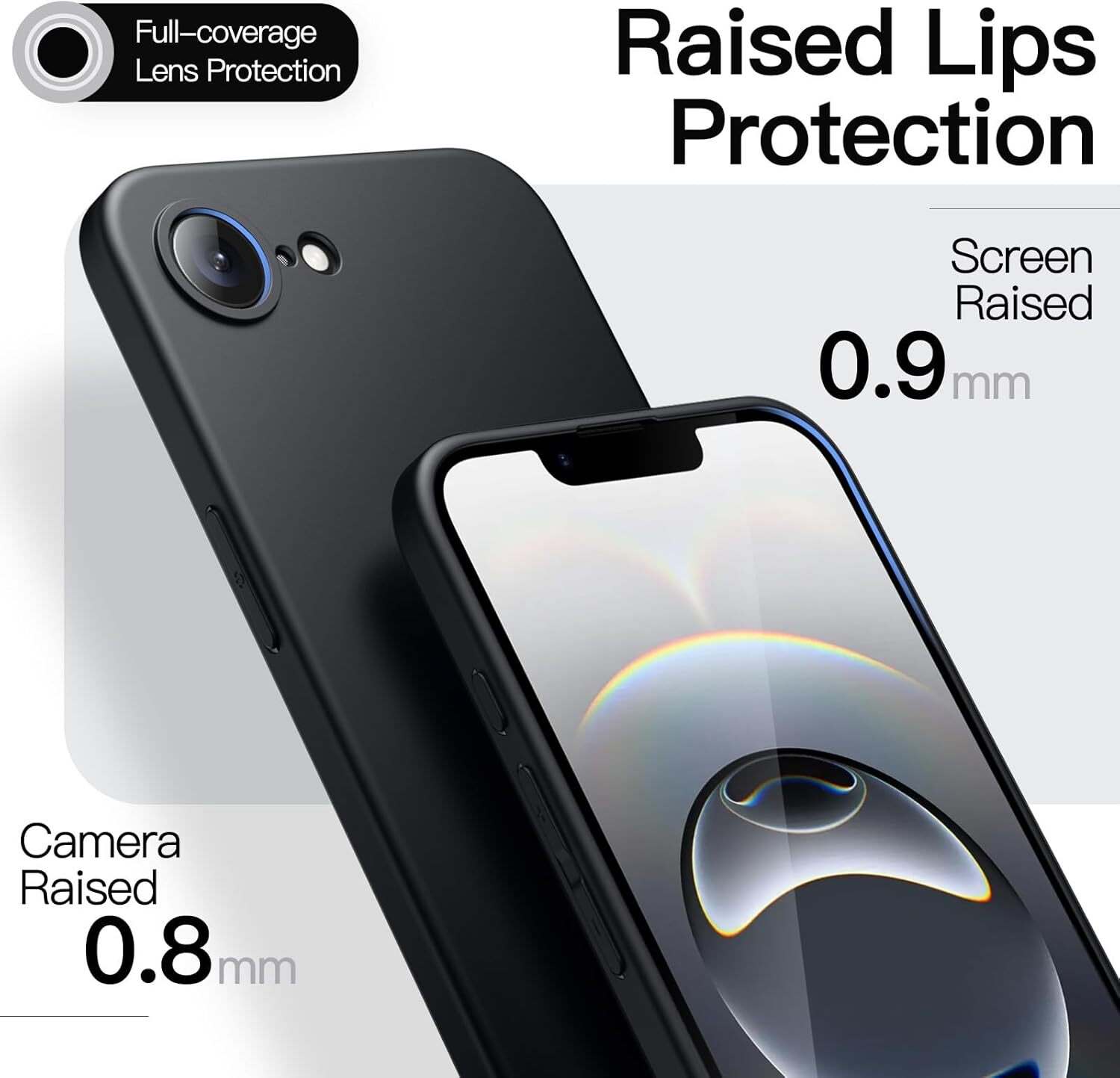 Apple iPhone 17e / 16e Hoesje Matte Back Cover Dun TPU Zwart afbeelding 4