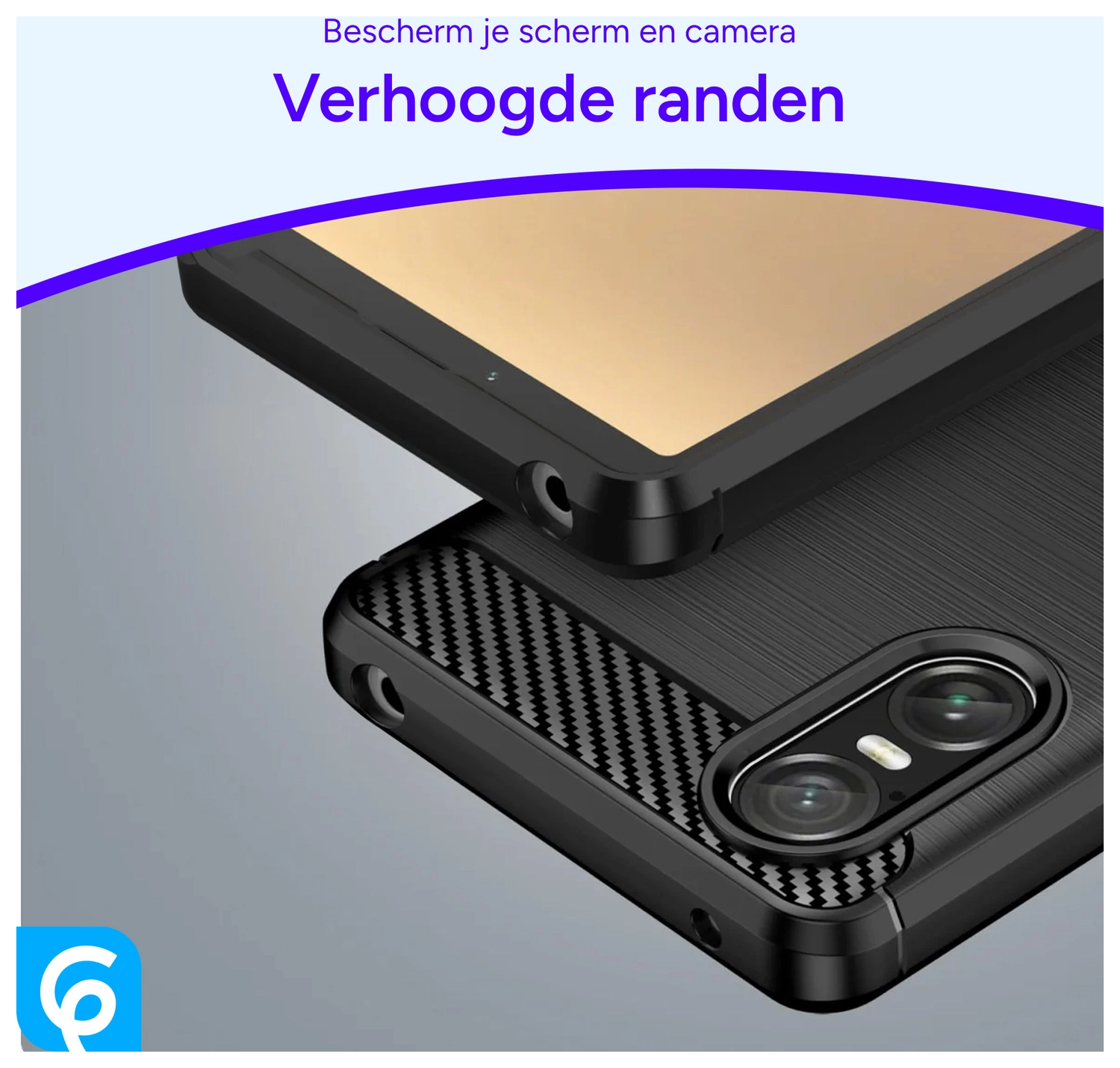 Sony Xperia 10 VI Hoesje Geborsteld TPU Flexibele Back Cover Zwart afbeelding 5