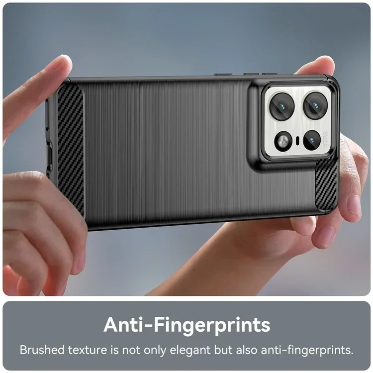 Motorola Edge 50 Pro Hoesje Geborsteld TPU Flexibele Back Cover Zwart afbeelding 5