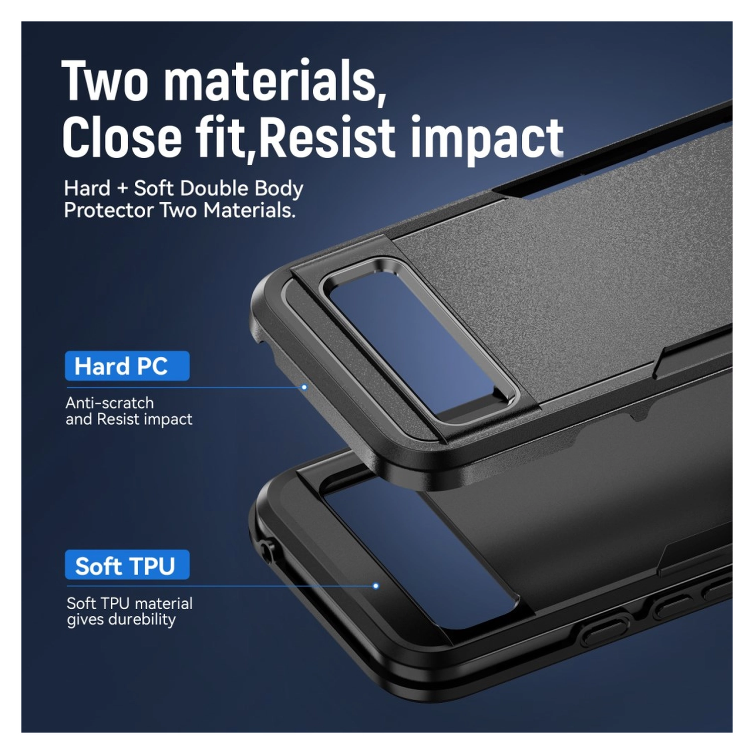 Google Pixel 8a Hoesje Schokbestendige Hardcase Back Cover Zwart afbeelding 5