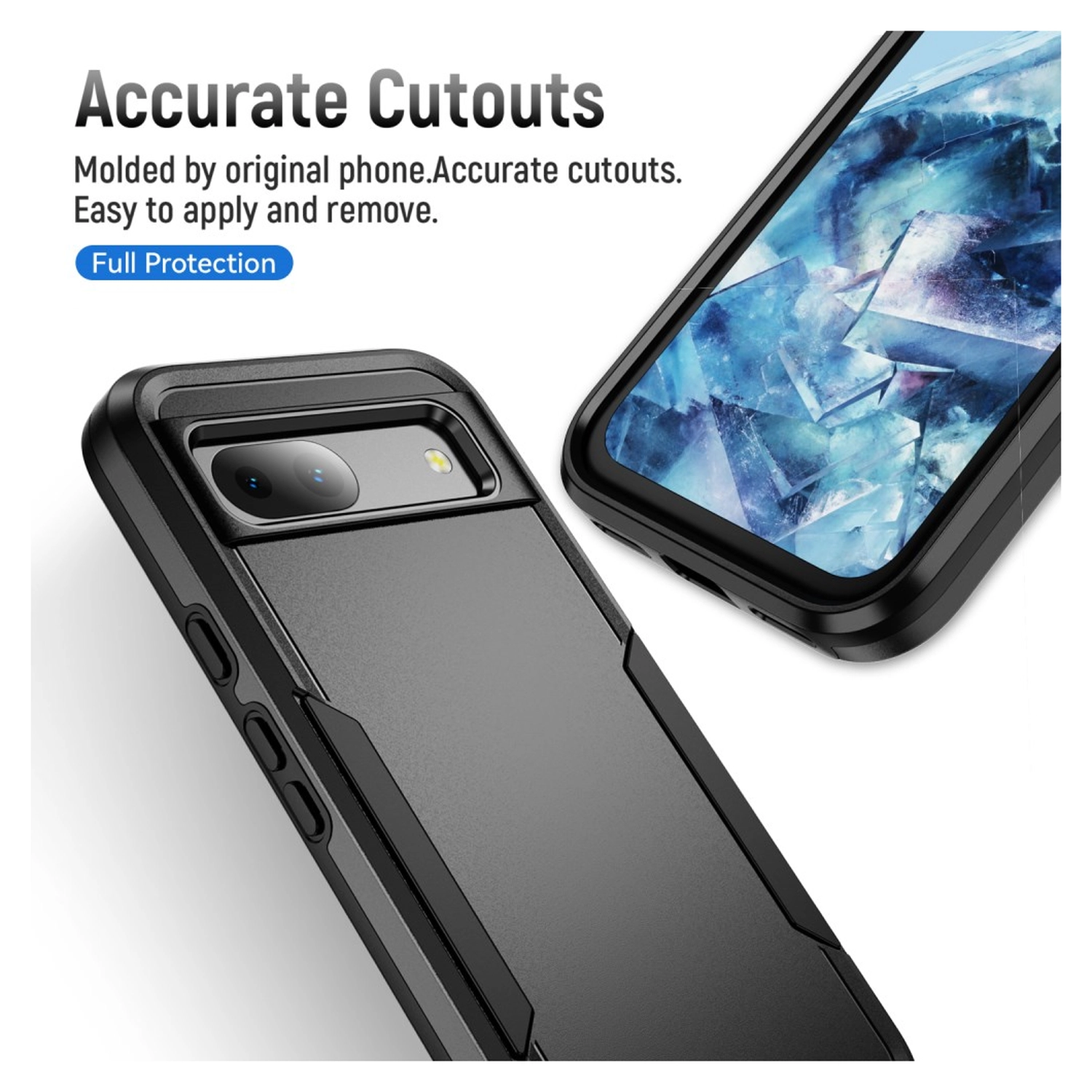 Google Pixel 8a Hoesje Schokbestendige Hardcase Back Cover Zwart afbeelding 8