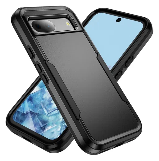 Google Pixel 8a Hoesje Schokbestendige Hardcase Back Cover Zwart afbeelding 1