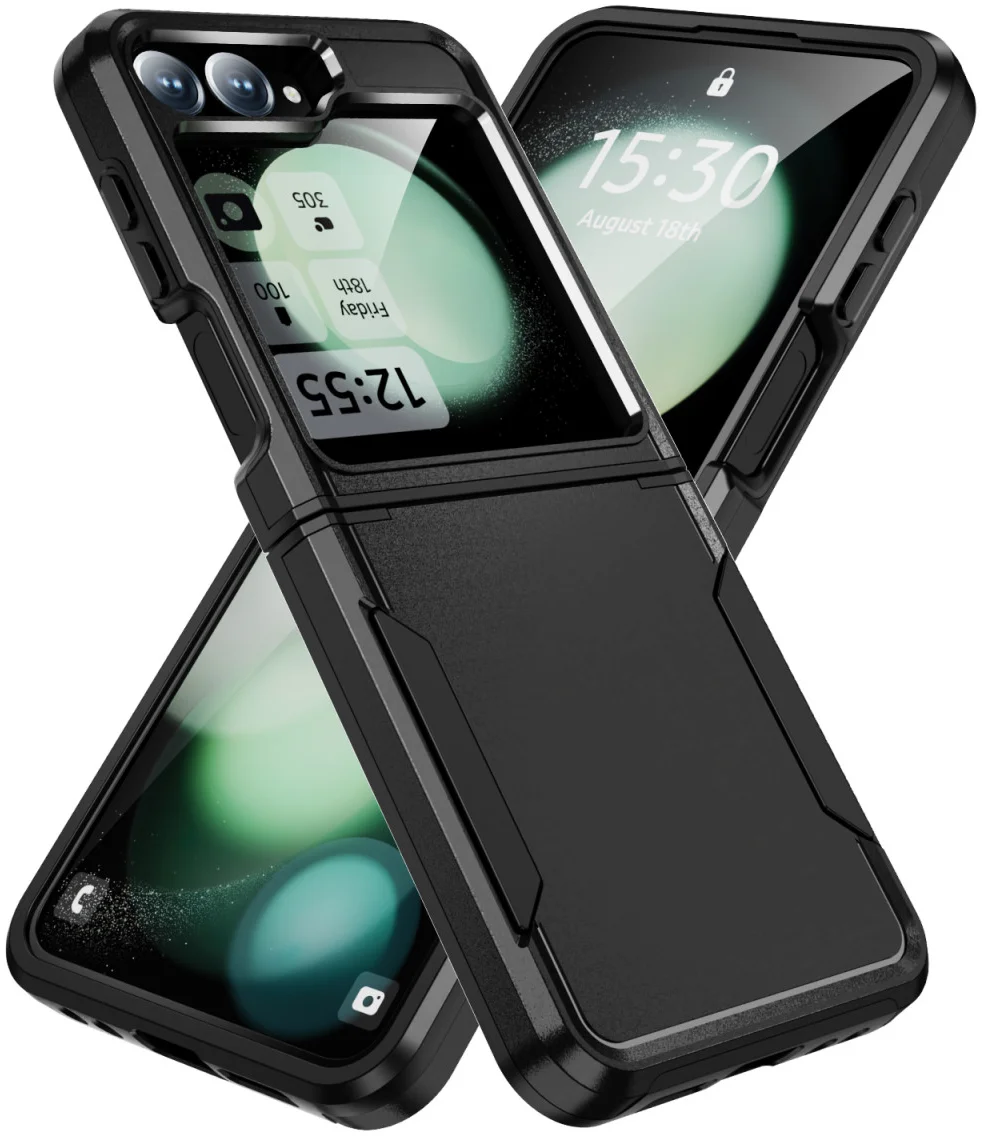Samsung Galaxy Z Flip 6 Hoesje Schokbestendige Hard Case Back Cover Zwart afbeelding 1