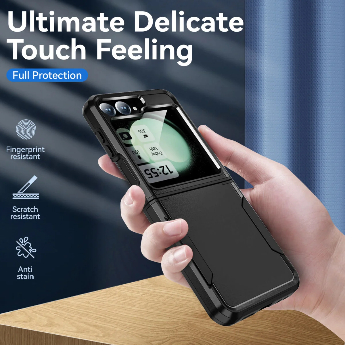Samsung Galaxy Z Flip 6 Hoesje Schokbestendige Hard Case Back Cover Zwart afbeelding 4