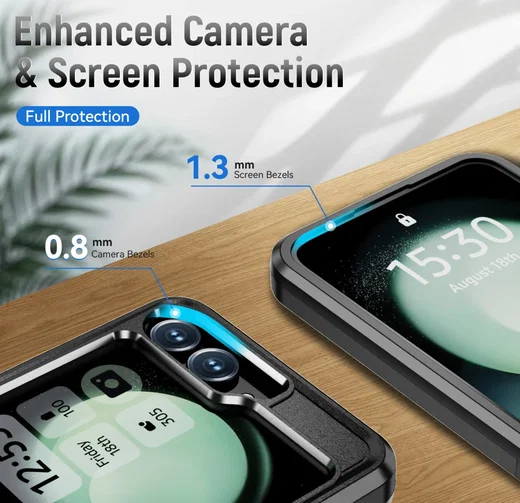 Samsung Galaxy Z Flip 6 Hoesje Schokbestendige Hard Case Back Cover Zwart afbeelding 7