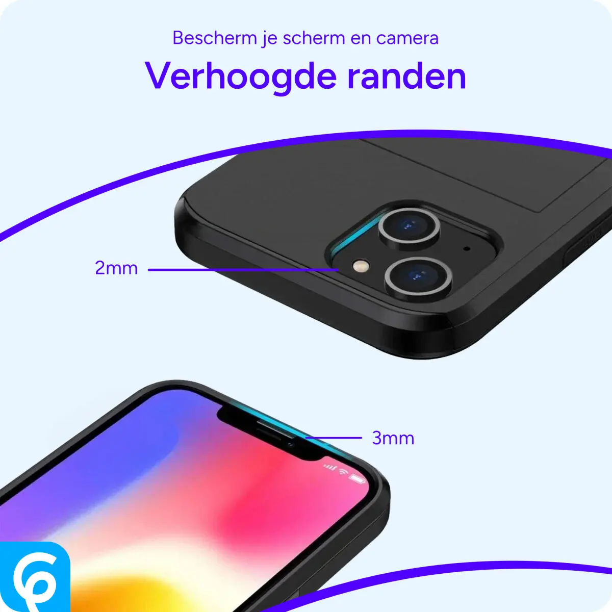 Apple iPhone 16e Hoesje met Slider Kaarthouder Back Cover Zwart afbeelding 6