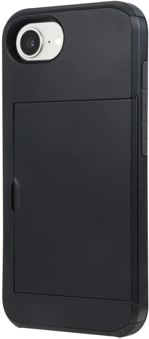 Apple iPhone 16e Hoesje met Slider Kaarthouder Back Cover Zwart afbeelding 11