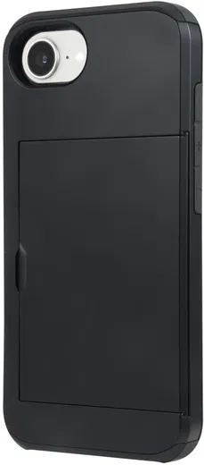 Apple iPhone 16e Hoesje met Slider Kaarthouder Back Cover Zwart afbeelding 11