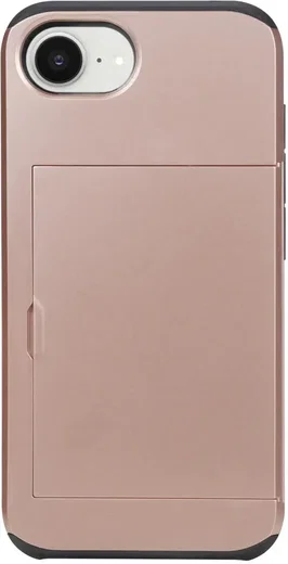 Apple iPhone 17e / 16e Hoesje met Slider Kaarthouder Back Cover Roze afbeelding 11