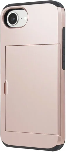 Apple iPhone 17e / 16e Hoesje met Slider Kaarthouder Back Cover Roze afbeelding 14
