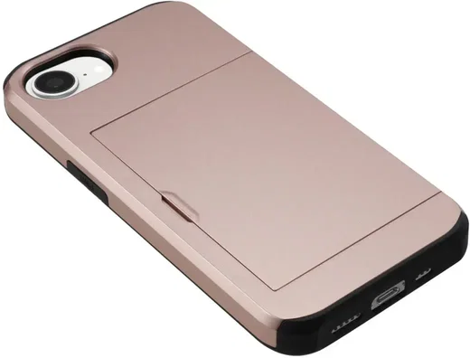 Apple iPhone 17e / 16e Hoesje met Slider Kaarthouder Back Cover Roze afbeelding 16