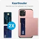 Apple iPhone 17e / 16e Hoesje met Slider Kaarthouder Back Cover Roze afbeelding 5