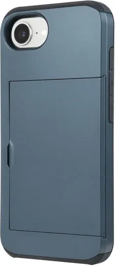 iPhone 17e/16e Hoesje met Pasjeshouder Slider voor 2 Pasjes Blauw afbeelding 13