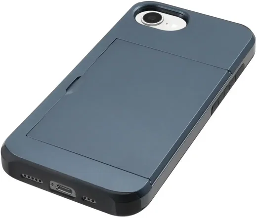 iPhone 17e/16e Hoesje met Pasjeshouder Slider voor 2 Pasjes Blauw afbeelding 16