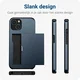 iPhone 17e/16e Hoesje met Pasjeshouder Slider voor 2 Pasjes Blauw afbeelding 9