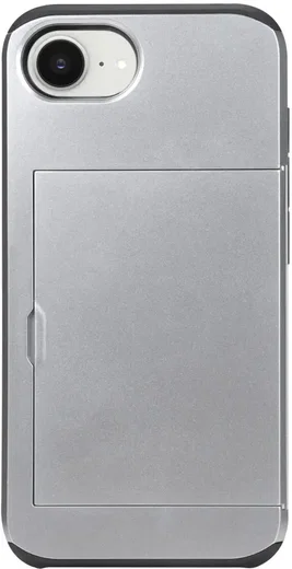 Apple iPhone 17e / 16e Hoesje met Slider Kaarthouder Back Cover Grijs afbeelding 10