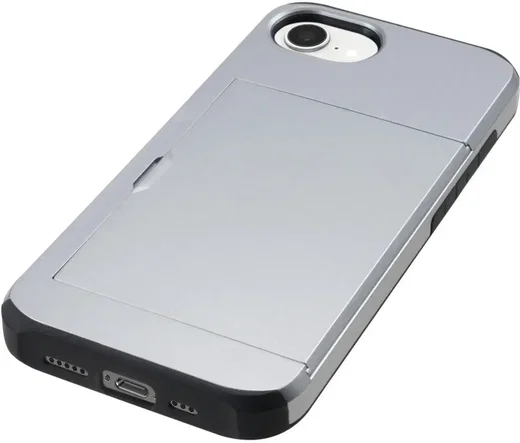 Apple iPhone 17e / 16e Hoesje met Slider Kaarthouder Back Cover Grijs afbeelding 16