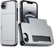 Apple iPhone 16e Hoesje met Slider Kaarthouder Back Cover Grijs