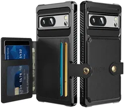 Google Pixel 8a 3 in 1 Back Cover Portemonnee Hoesje Zwart afbeelding