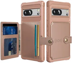 Google Pixel 8a 3 in 1 Back Cover Portemonnee Hoesje Roze afbeelding